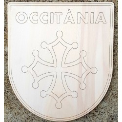 Blason bois croix occitane et Occitània