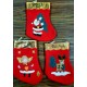petite botte Noël rouge 3 motifs