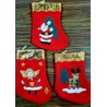 petite botte Noël rouge 3 motifs