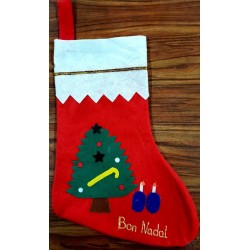 botte Bon Nadal feutrine motif sapin