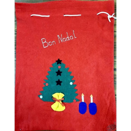 grande poche feutrine Bon Nadal (Joyeux Noël en occitan) 3 motifs