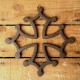 croix occitane fonte 12cm à suspendre