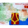 lot carte Occitanie +drapeau occitan+ porte-clés croix occitane