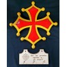 ensemble croix occitane résine + accroche-clés ou accroche-torchons