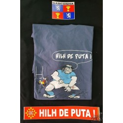 Lot gascon t-shirt Hilh de puta + auto-collants Gascogne et Hilh de puta