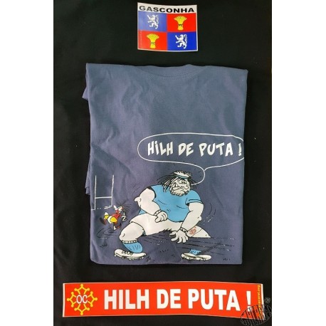 ensemble t-shirt Hilh de puta + auto-collants Gascogne et Hilh de puta