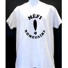 t-shirt Homme humour occitan Mèfi romegaire gris chiné