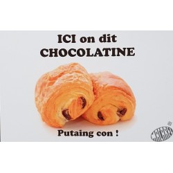 carte postale Ici on dit chocolatine