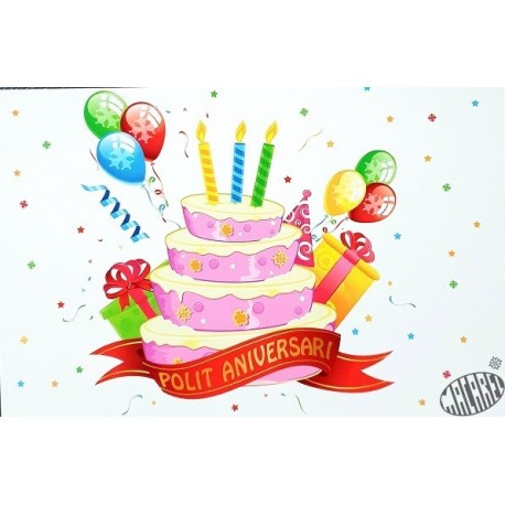 carte anniversaire Polit aniversari