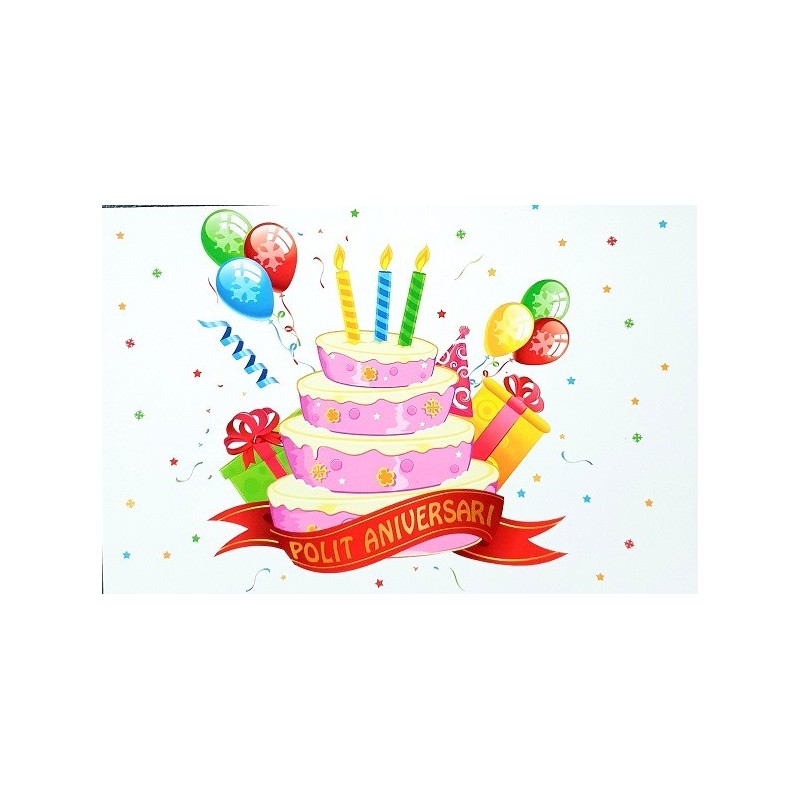 carte anniversaire Polit aniversari