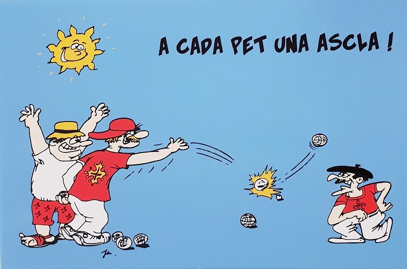 Lot 25 cartes humour Pétanque