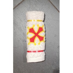 lot 6 essuie-mains éponge carrés écrus croix occitane