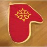lot 6 gants cuisine brodés croix occitane