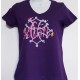 T-shirt Femme Occitana col V coloris violet