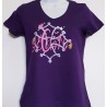 T-shirt Femme Occitana col V coloris violet