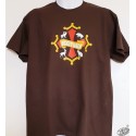 T-shirt Homme occitan Chasse coloris chocolat