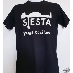 T-shirt Homme humour occitan Sièsta noir