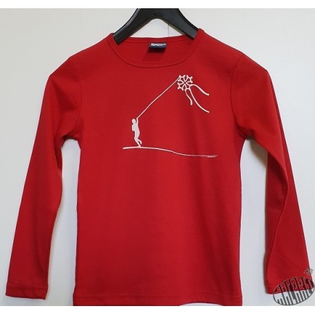 T-shirt Enfant manches longues Cerf-volant rouge