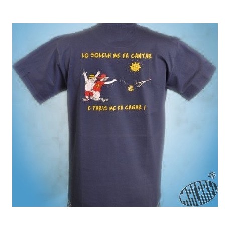 T-shirt Homme Lo solelh me fa cantar, Paris me fa cagar