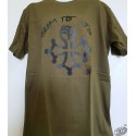 T-shirt Homme croix occitane au poing et Farem tot petar kaki