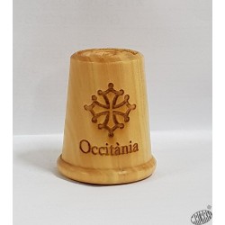 Dé à coudre en bois Croix occitane