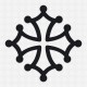 Sticker 50cm croix occitane