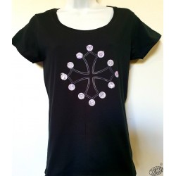 T-shirt Femme croix occitane signes zodiaque