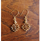 Boucles d'oreilles croix occitane métal doré