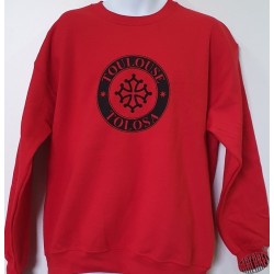 Sweat croix occitane Toulouse sans capuche