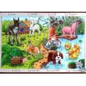 Puzzle bois en occitan animaux de la ferme