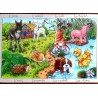 Puzzle bois en occitan animaux de la ferme