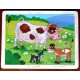 Puzzle bois en occitan famille  vache