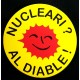 Auto-collant en occitan Nucleari al diable ! (Le nucléaire ? Au diable !)