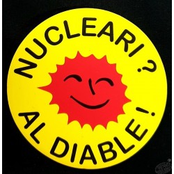 Autocollant en occitan Nucleari al diable ! (Le nucléaire ? Au diable !)