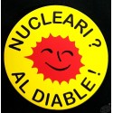 Autocollant en occitan Nucleari al diable ! (Le nucléaire ? Au diable !)