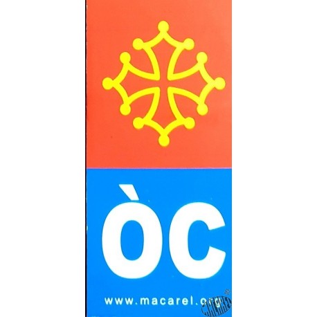 Auto-collant plaque moto croix occitane et OC