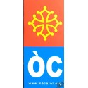 Autocollant plaque moto croix occitane et OC