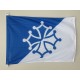Drapeau supporter croix occitane bleu et blanc