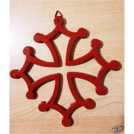 Lot 6 croix occitanes fonte rouge 21cm