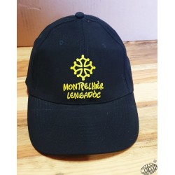 Casquette réglable croix occitane et  Montpelhièr Lengadòc