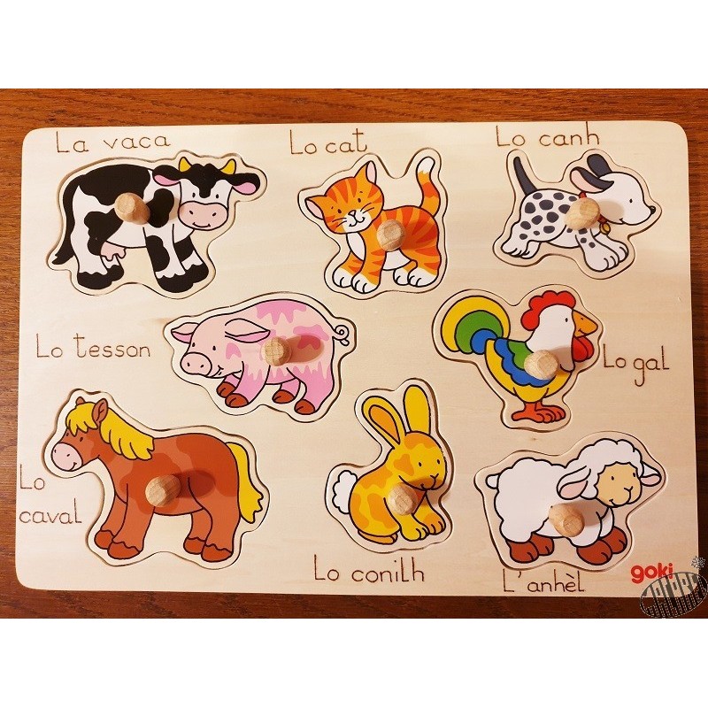 Puzzle bois animaux 8 pièces