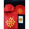 Lot sweat et bonnet rouges avec croix occitane