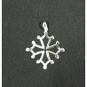 Pendentif croix occitane évidée argent massif 3cm