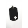 Pendentif croix occitane rectangulaire en argent massif