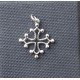 Pendentif croix occitane évidée argent massif 17mm