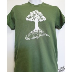 T-shirt Homme en occitan Arbre : Sens racinas, pas de flors