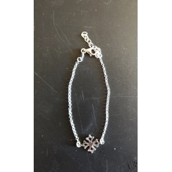 Bracelet croix occitane 1 chaînette en argent