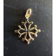 Pendentif croix occitane 20mm en plaqué or