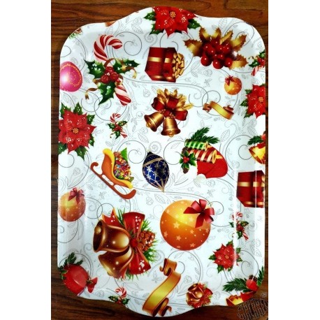 Plateau rectangulaire déco Noël