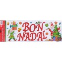 Déco vitres Père Noël et lutin  Bon Nadal (Joyeux Noël en occitan)